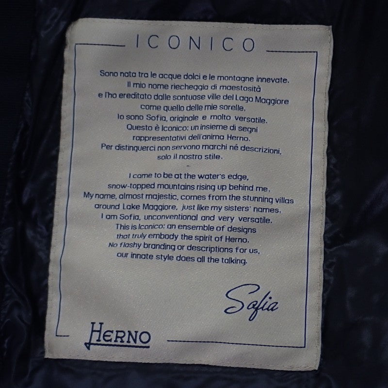 ヘルノ Herno イコニコ ソフィア 38 PI0046DIC120179300 ダウンジャケット ナイロン ブラック レディース【中古】【Aランク】