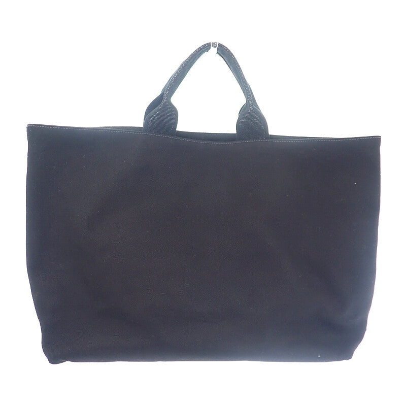 プラダ PRADA ドリル 2VG081 トートバッグ キャンバス ブラック シルバー金具 レディース【中古】【ABランク】