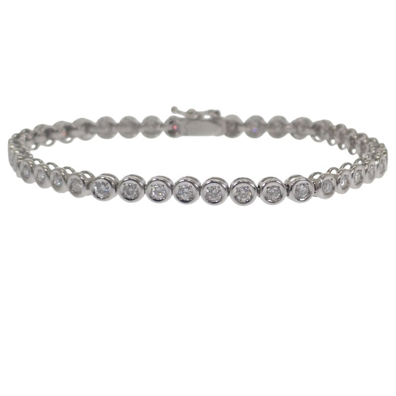 デザインジュエリー テニス ブレスレット Pt850プラチナ ダイヤモンド メンズ レディース【中古】【Aランク】