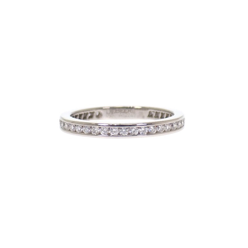 DE BEERS チャネルセット エタニティ 14号 リング Pt950プラチナ ダイヤモンド レディース 中古 Aランク