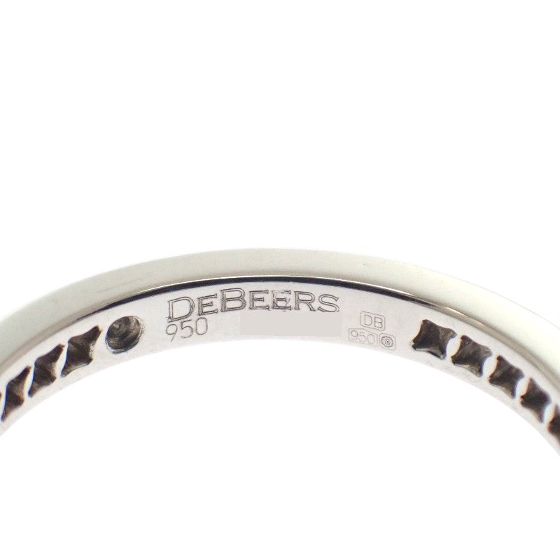 DE BEERS 渠道鑲嵌 永恆鑽戒 14號 戒指 Pt950鉑金 鑽石 女士【中古】【A級品】