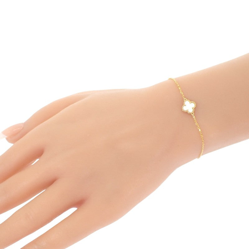 Van Cleef & Arpels Sweet Alhambra VCARF68800 Bracelet K18 Yellow Gold Mother of Pearl Ladies 【Used】 【A Rank】