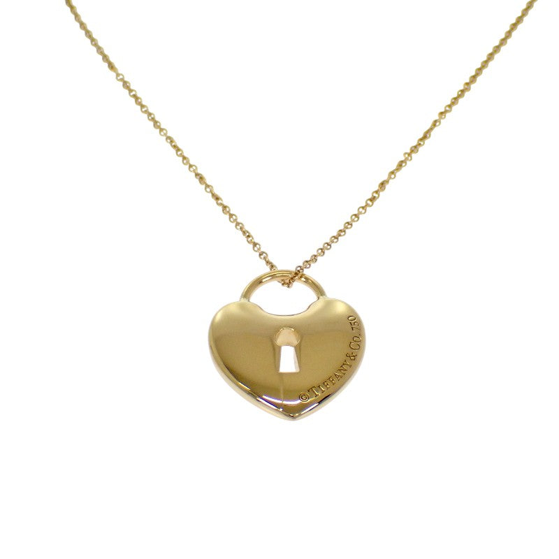 TIFFANY&Co. 蒂芙尼 心型鎖項鍊 18K黃金 女款【中古】【A級品】