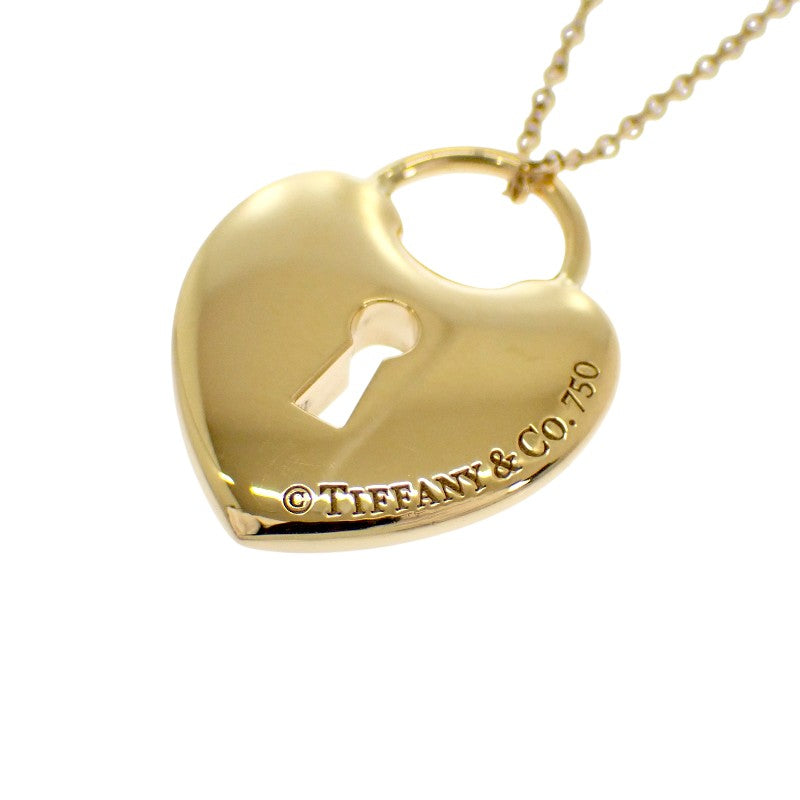TIFFANY&Co. 蒂芙尼 心型鎖項鍊 18K黃金 女款【中古】【A級品】