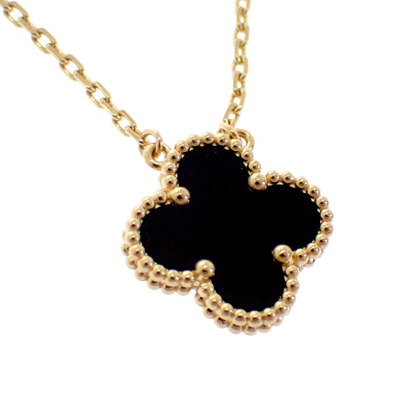 ヴァンクリーフ&アーペル Van Cleef & Arpels ヴィンテージ アルハンブラ VCARA45800 ネックレス K18イエローゴールド オニキス レディース【中古】【Aランク】