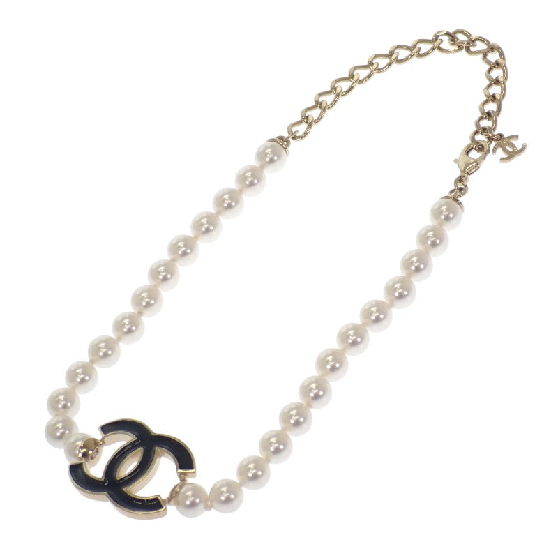 シャネル CHANEL CCパール ABF374_B19980 チョーカー メタル ゴールド ブラック レディース【中古】【Aランク】