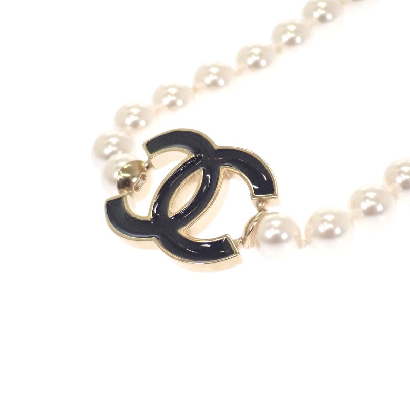 シャネル CHANEL CCパール ABF374_B19980 チョーカー メタル ゴールド ブラック レディース【中古】【Aランク】