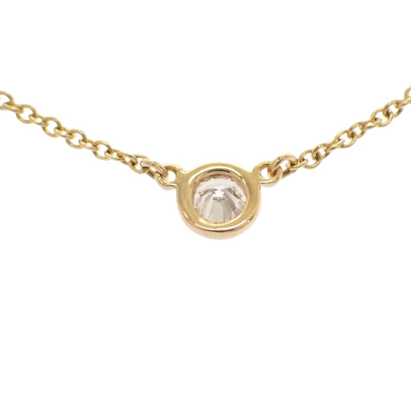 蒂芙尼 TIFFANY&Co. By The Yard 單鑽項鍊 K18黃金 鑽石 金色 女士【中古】【A級】