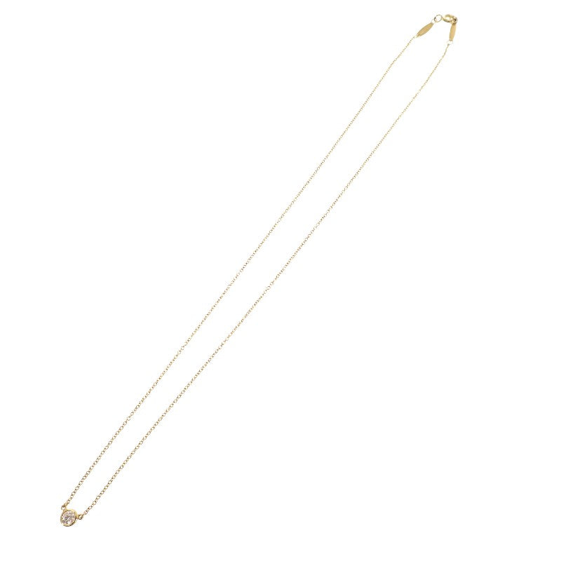 蒂芙尼 TIFFANY&Co. By The Yard 單鑽項鍊 K18黃金 鑽石 金色 女士【中古】【A級】