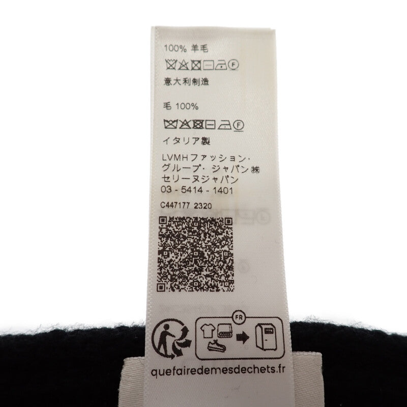 セリーヌ CELINE ニット 2AC35423P.38NO マフラー ウール ブラック レディース メンズ【中古】【ABランク】