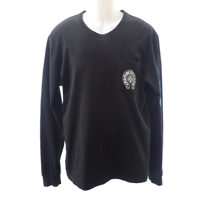 クロムハーツ CHROME HEARTS マルチカラー ロングスリーブ ホースシュー L 2212-304-0254 長袖Tシャツ ブラック メンズ【中古】【Bランク】