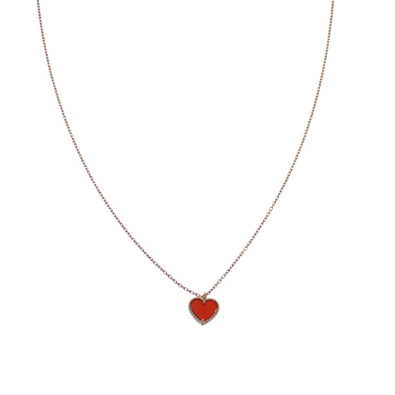 ヴァンクリーフ&アーペル Van Cleef & Arpels スウィート ハート VCARN59N00 ネックレス K18ピンクゴールド カーネリアン レディース【中古】【Aランク】