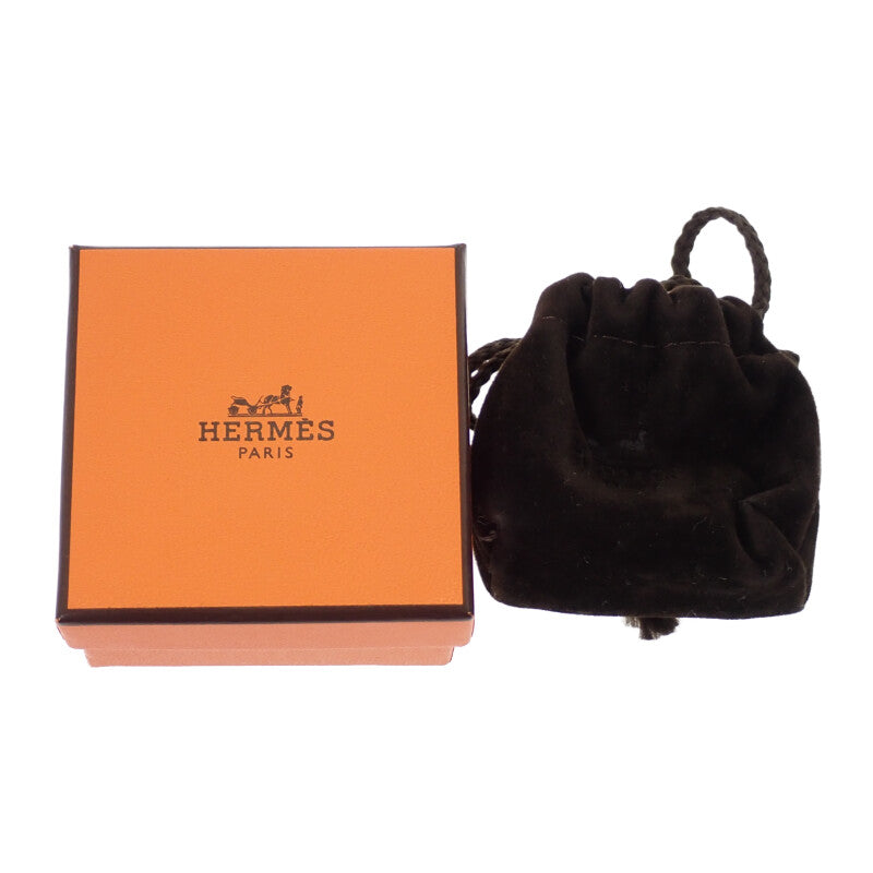 エルメス HERMES ボルデュック H603693S 02 スカーフリング メタル レザー シルバー ブラウン レディース【中古】【Aランク】