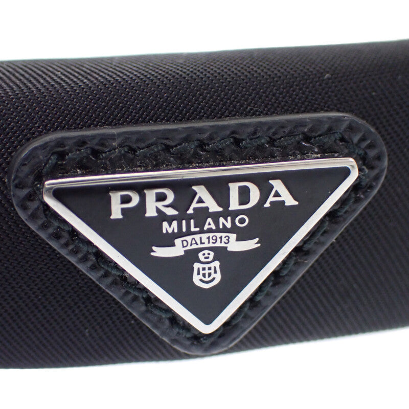 プラダ PRADA ヘッドバンド 1IH080 ヘアアクセサリー ナイロン ブラック シルバー金具 レディース【中古】【Aランク】