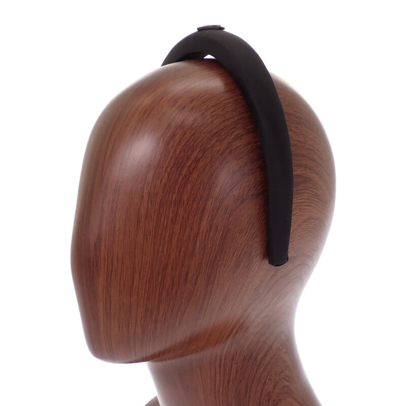 プラダ PRADA ヘッドバンド 1IH080 ヘアアクセサリー ナイロン ブラック シルバー金具 レディース【中古】【Aランク】