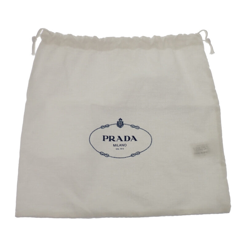 プラダ PRADA ヘッドバンド 1IH080 ヘアアクセサリー ナイロン ブラック シルバー金具 レディース【中古】【Aランク】