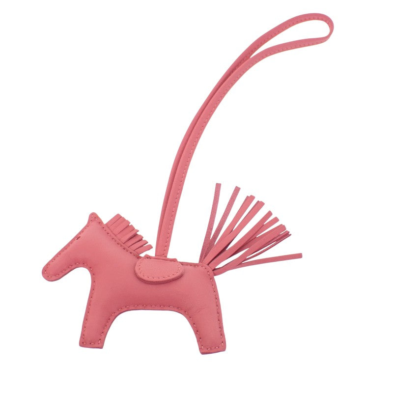 エルメス HERMES ロデオチャームPM バッグチャーム アニョーミロ ローズアザレ レディース【中古】【Aランク】