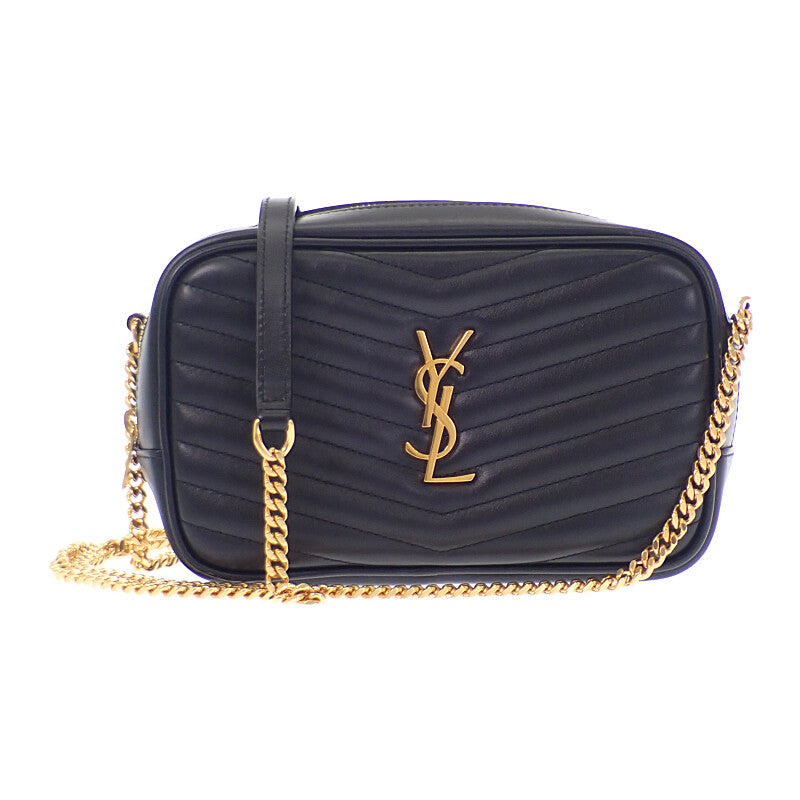 サンローラン SAINT LAURENT ルーミニ 748849DV7071000 ショルダーバッグ カーフ ブラック ゴールド金具 レディース【中古】【Aランク】