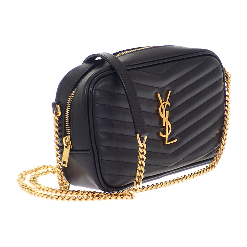 サンローラン SAINT LAURENT ルーミニ 748849DV7071000 ショルダーバッグ カーフ ブラック ゴールド金具 レディース【中古】【Aランク】