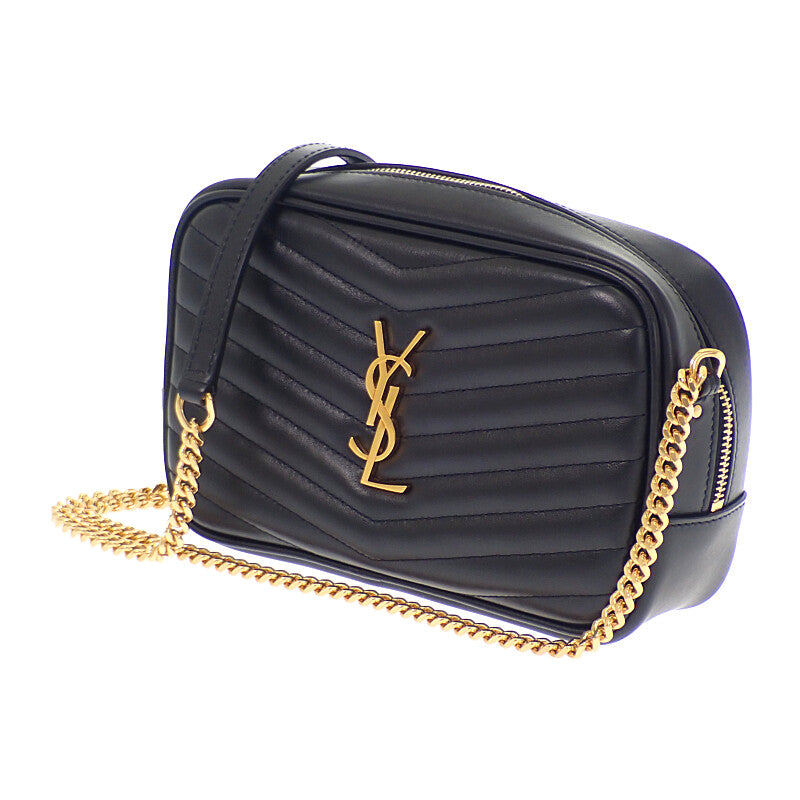 サンローラン SAINT LAURENT ルーミニ 748849DV7071000 ショルダーバッグ カーフ ブラック ゴールド金具 レディース【中古】【Aランク】