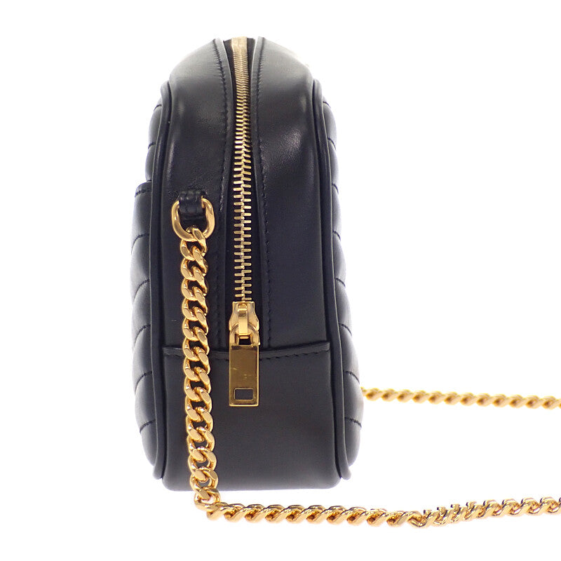 サンローラン SAINT LAURENT ルーミニ 748849DV7071000 ショルダーバッグ カーフ ブラック ゴールド金具 レディース【中古】【Aランク】