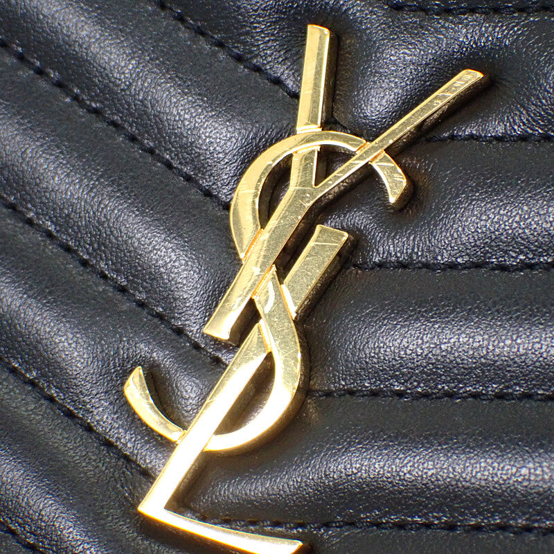 サンローラン SAINT LAURENT ルーミニ 748849DV7071000 ショルダーバッグ カーフ ブラック ゴールド金具 レディース【中古】【Aランク】