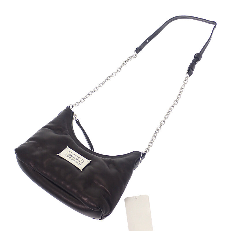 メゾンマルジェラ MAISON MARGIELA グラムスラム ホーボー マイクロ SB1WG0021P4300T8013 ショルダーバッグ ナッパレザー ブラック シルバー金具 レディース【中古】【Aランク】