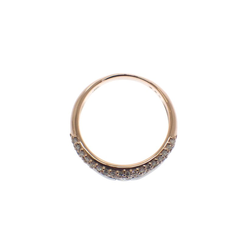 デザインジュエリー パヴェ 10号 リング K18ピンクゴールド Pt900プラチナ ダイヤモンド レディース【中古】【Aランク】