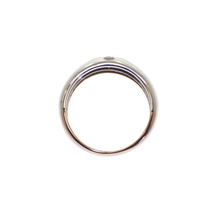 デザインジュエリー パヴェ 10号 リング K18ピンクゴールド Pt900プラチナ ダイヤモンド レディース【中古】【Aランク】