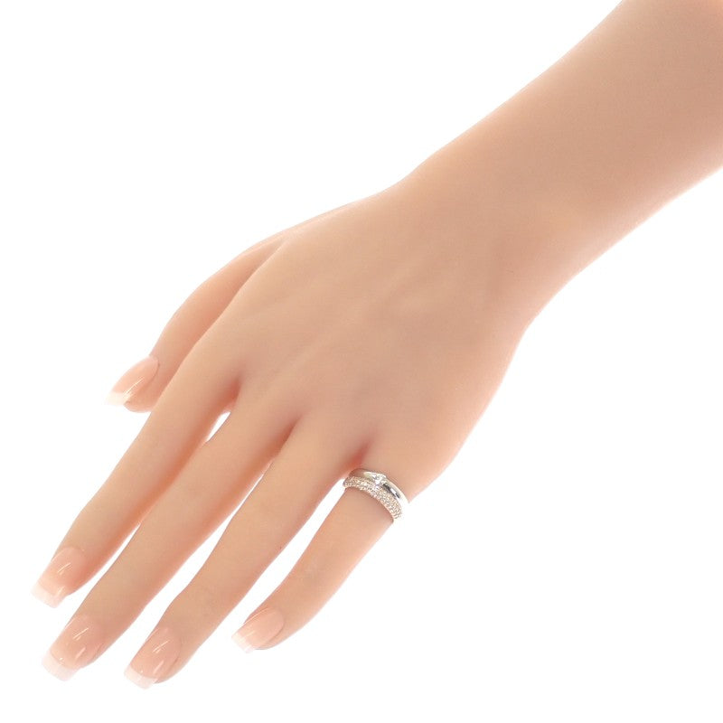 デザインジュエリー パヴェ 10号 リング K18ピンクゴールド Pt900プラチナ ダイヤモンド レディース【中古】【Aランク】