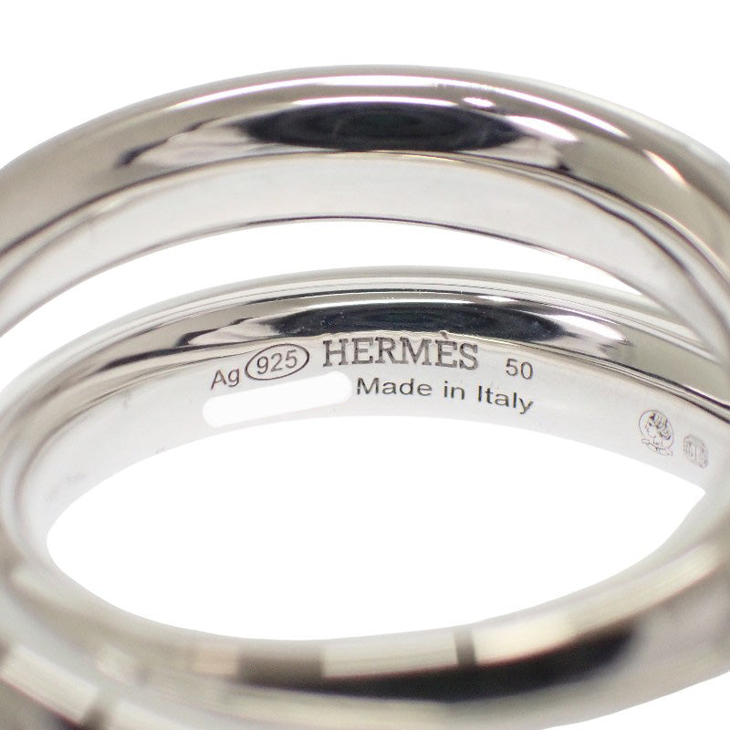 愛馬仕 HERMES Vertige 戒指 10號 50 H104261B 00050 銀925 銀色 女款 男款【中古】【A級】