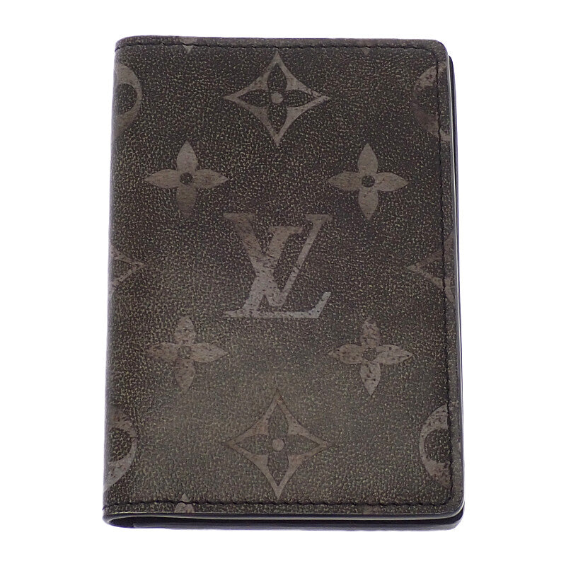 ルイヴィトン LOUIS VUITTON オーガナイザー・ドゥポッシュ M11635 カードケース レザー ブラック メンズ【中古】【SAランク】