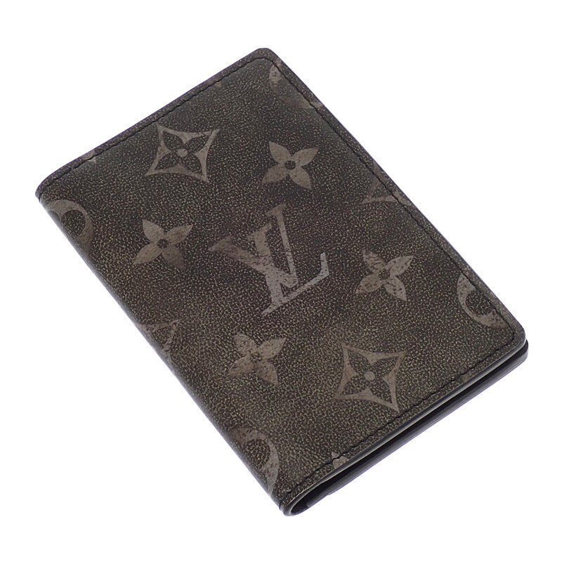 ルイヴィトン LOUIS VUITTON オーガナイザー・ドゥポッシュ M11635 カードケース レザー ブラック メンズ【中古】【SAランク】