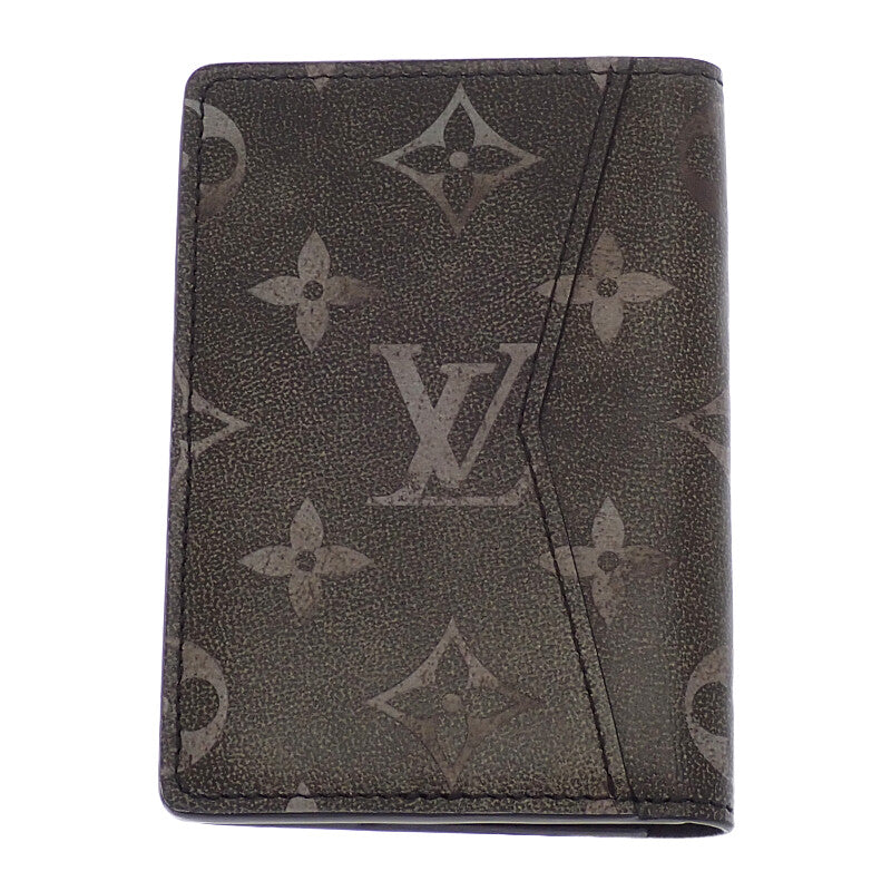 ルイヴィトン LOUIS VUITTON オーガナイザー・ドゥポッシュ M11635 カードケース レザー ブラック メンズ【中古】【SAランク】