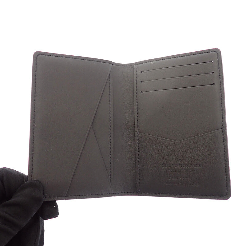ルイヴィトン LOUIS VUITTON オーガナイザー・ドゥポッシュ M11635 カードケース レザー ブラック メンズ【中古】【SAランク】