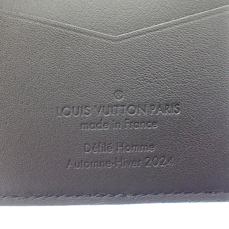 ルイヴィトン LOUIS VUITTON オーガナイザー・ドゥポッシュ M11635 カードケース レザー ブラック メンズ【中古】【SAランク】