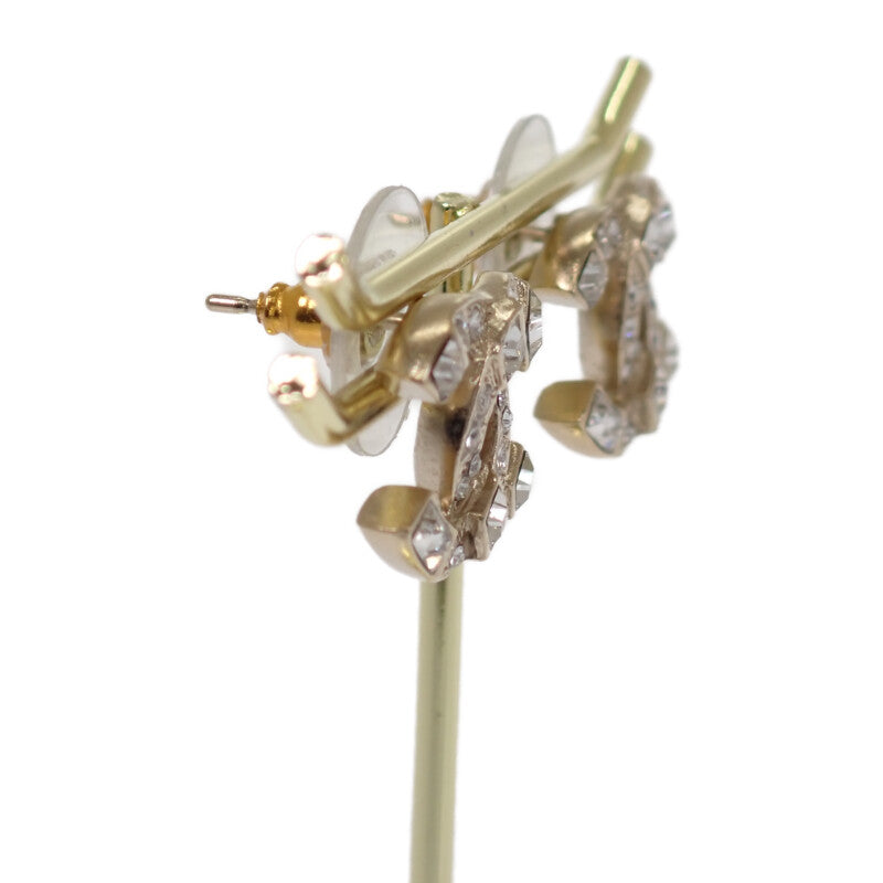 シャネル CHANEL ココマーク AB1660 ピアス メタル ストラス ゴールド レディース【中古】【Aランク】