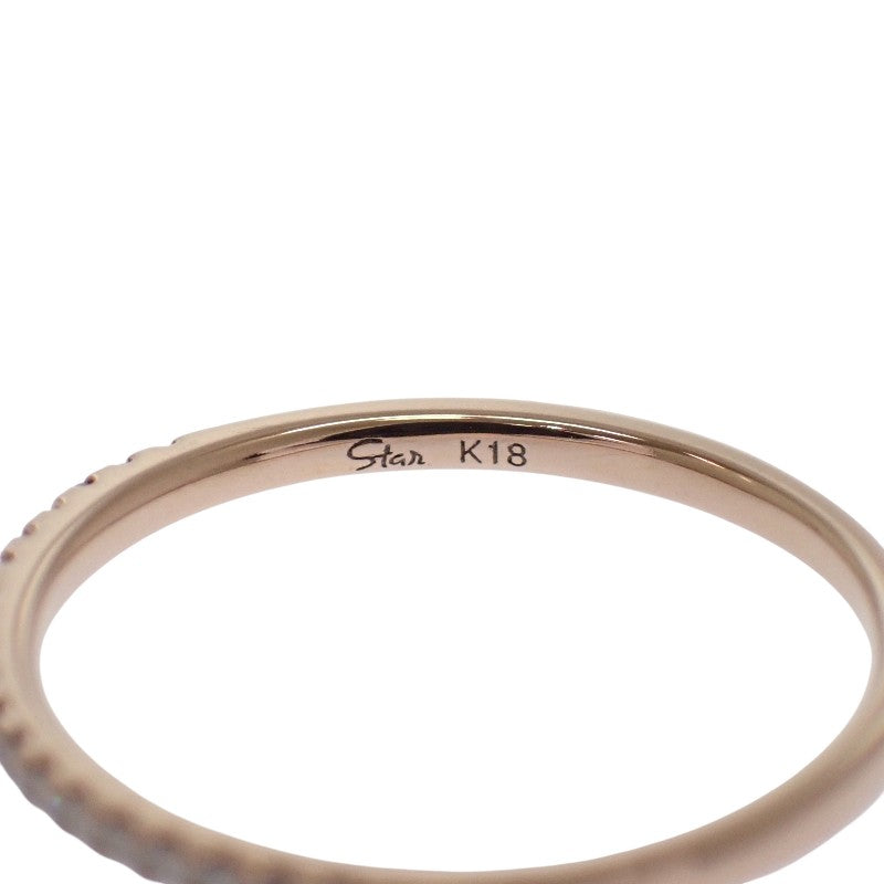スタージュエリー STAR JEWELRY K18 ハーフ エタニティ 9号 2ZR1580 リング K18ピンクゴールド ダイヤモンド レディース【中古】【Aランク】