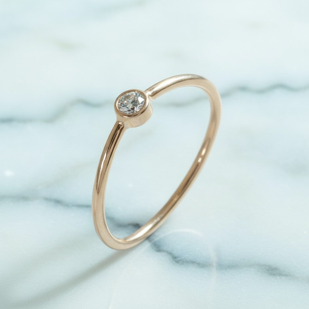 ティファニー TIFFANY&Co. ウェーブ シングルロウ 8号 60016977 リング K18ピンクゴールド ゴールド ダイヤモンド レディース【中古】【Aランク】