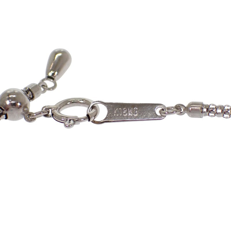 デザインジュエリー ネックレス K18ホワイトゴールド ダイヤモンド ブルートパーズ レディース【中古】【Aランク】