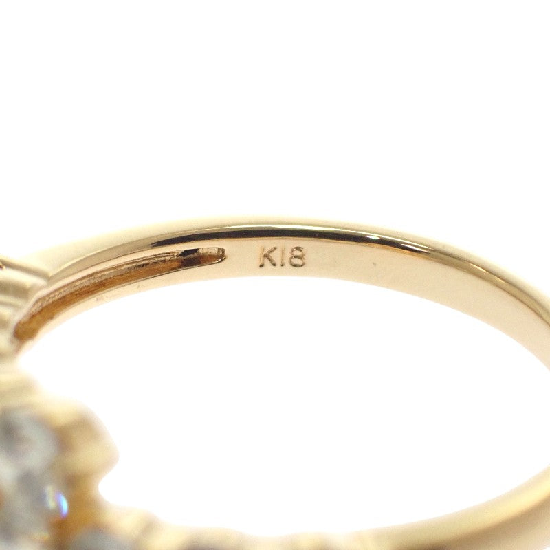K18 デザインジュエリー 12号 リング K18ゴールド ダイヤモンド レディース【中古】【Aランク】