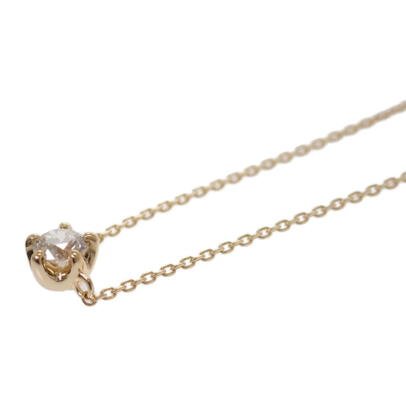 ヨンドシー 4℃ 一粒ダイヤモンド 151921123008 ネックレス K18イエローゴールド ダイヤモンド レディース【中古】【Aランク】