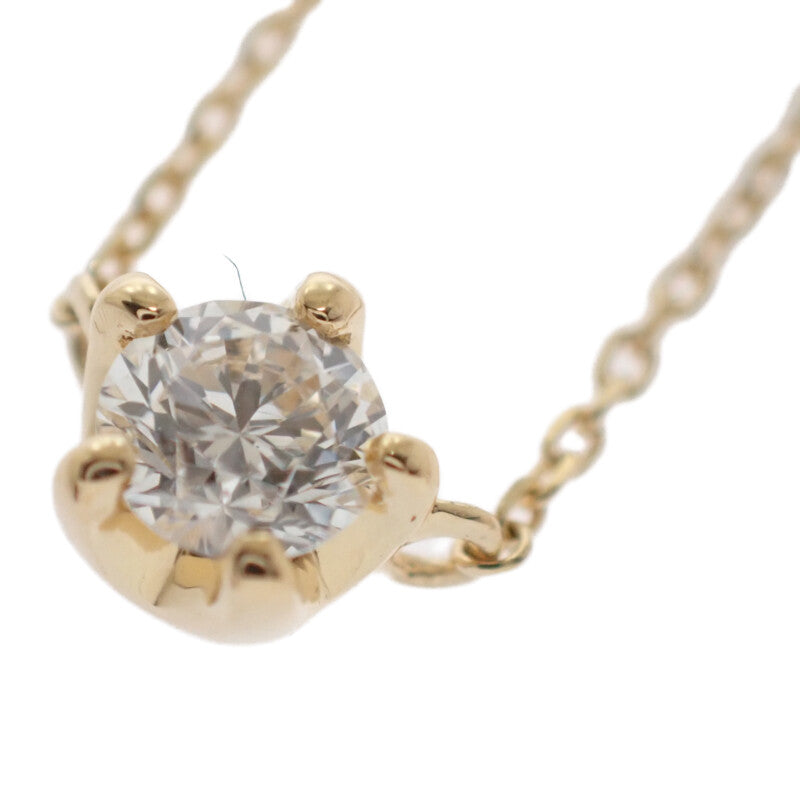 ヨンドシー 4℃ 一粒ダイヤモンド 151921123008 ネックレス K18イエローゴールド ダイヤモンド レディース【中古】【Aランク】