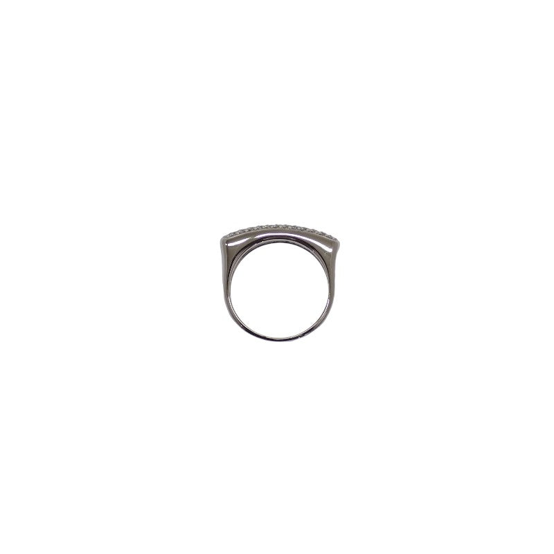 K18 デザインジュエリー 16号 リング K18ホワイトゴールド ダイヤモンド メンズ レディース【中古】【Aランク】