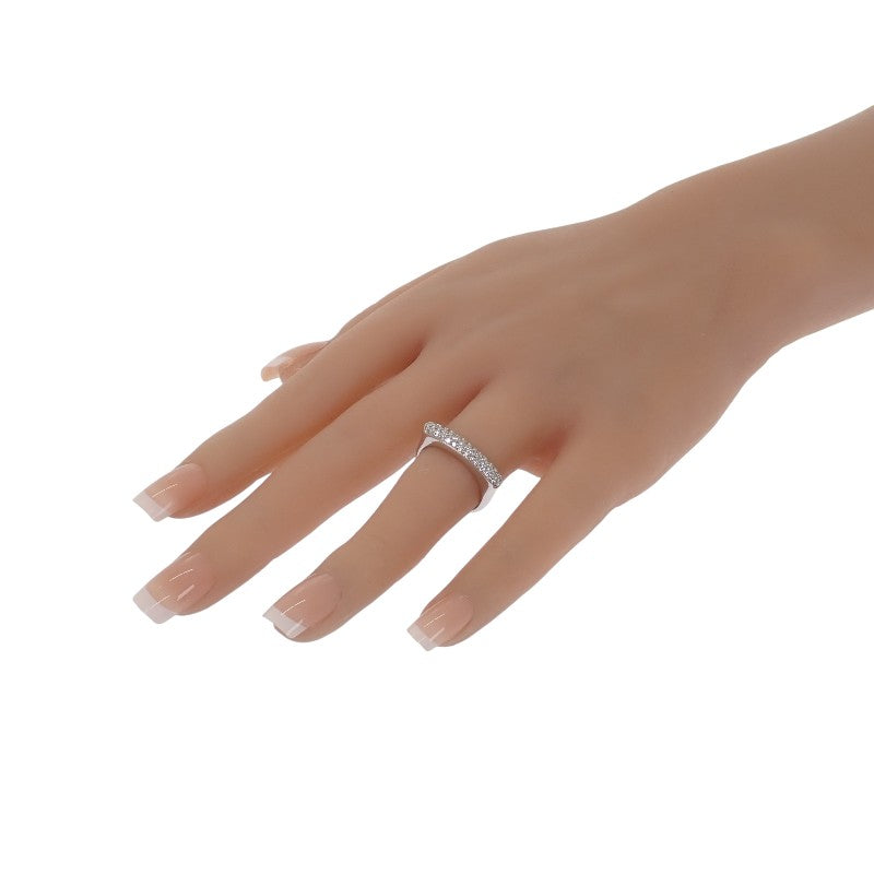 K18 デザインジュエリー 16号 リング K18ホワイトゴールド ダイヤモンド メンズ レディース【中古】【Aランク】