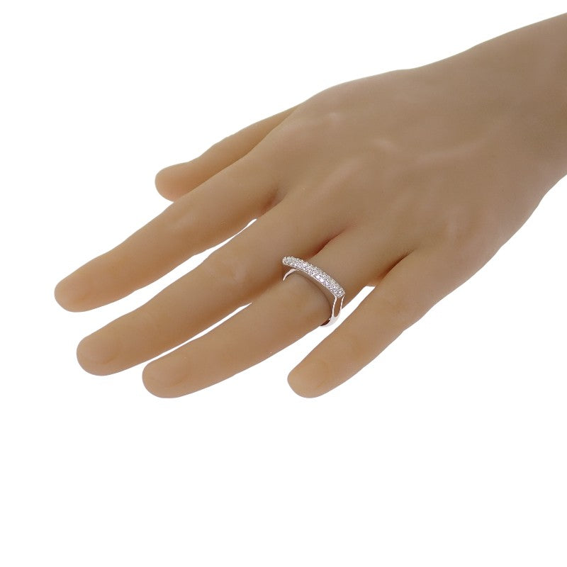 K18 デザインジュエリー 16号 リング K18ホワイトゴールド ダイヤモンド メンズ レディース【中古】【Aランク】