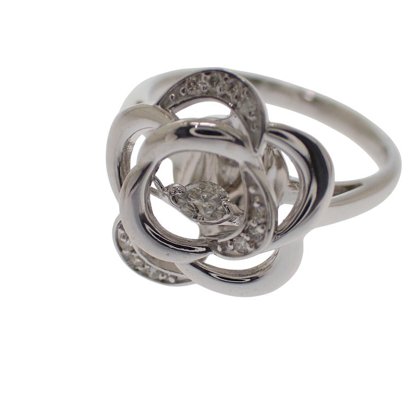 K18 ダンシングストーン フラワー 13号 リング K18ホワイトゴールド ダイヤモンド レディース【中古】【Aランク】