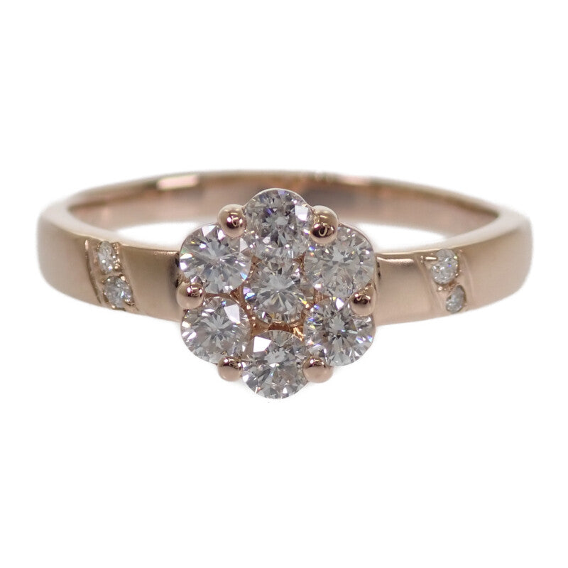 K18 デザインジュエリー 14号 リング K18ピンクゴールド ダイヤモンド レディース【中古】【Aランク】