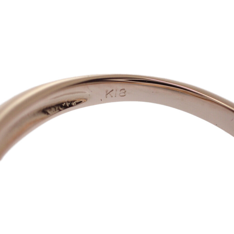 K18 デザインジュエリー 14号 リング K18ピンクゴールド ダイヤモンド レディース【中古】【Aランク】