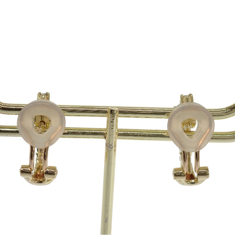 デザインジュエリー 2WAY イヤリング ノンホール ピアス K18イエローゴールド サファイア ダイヤモンド レディース【中古】【Aランク】